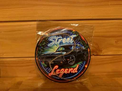 Metal advertising sign round 20cm