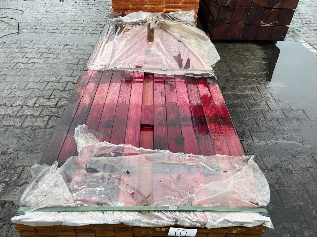 Planches de bois dur Purple Heart 21x70mm, longueur 245cm (103x)
