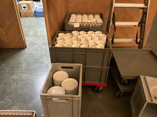 Lot of coffee cups and saucers