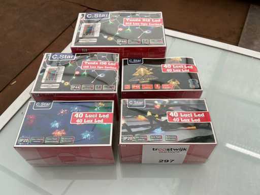 C.Star. Verschiedene LED-Weihnachtsbeleuchtungen. (5-fach)