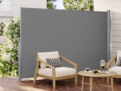 Uitschuifbare aluminium zijluifel 180 x 350 cm