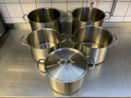 Marmite en acier inoxydable (5x)