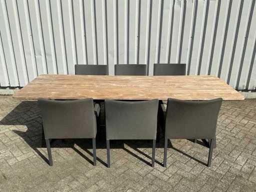 Stół ogrodowy z 6 krzesłami