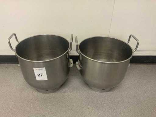 Des bols de mélange planétaires en acier inoxydable