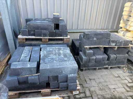 Partij stapelblokken - Antraciet - Getrommeld/strak