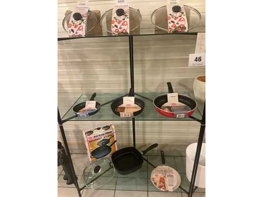  Poêles GSW (5x) + couvercles en verre assortis (3)