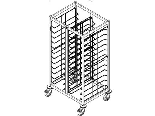 B.PRO TAW 2X12 GN Dienblad Trolley 