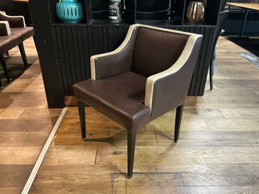 Restaurantstoel leder look (6x)