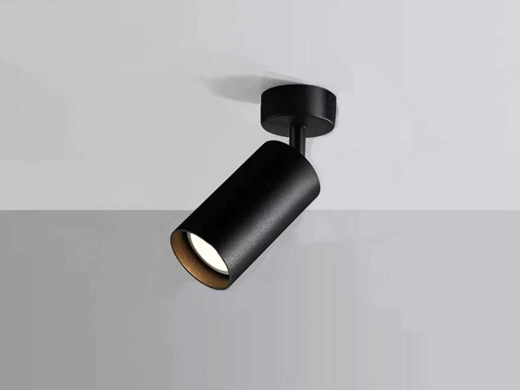 GU10 Opbouwspot Armatuur cilinder zand zwart draaibaar (20x)