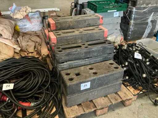 Pieds en plastique pour clôtures de chantier (environ 21x)