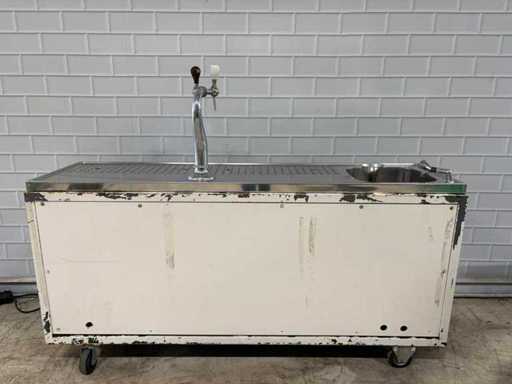Bar mobile avec double robinet et refroidisseur à bière Gamko 