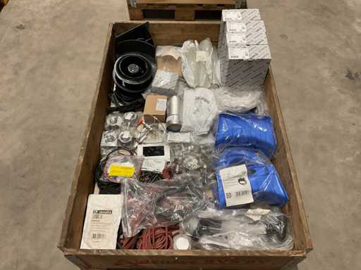 Batch of central heating installation material