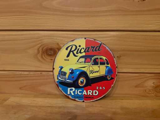 Metal advertising sign round 20cm