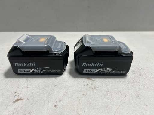 Makita - 3Ah 18V - Batterie e caricabatterie (2x)