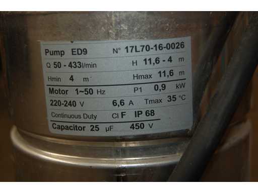 Pompe submersible en acier inoxydable