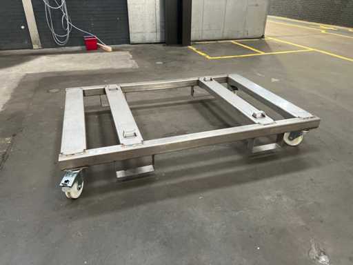 Base móvil de acero inoxidable / marco de palé