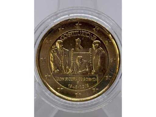 2 euros plaqués or – Constitution italienne 70e anniversaire – Italie 2018