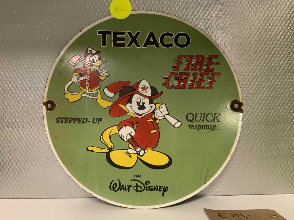 Texaco/Walt Disney Reclamebord