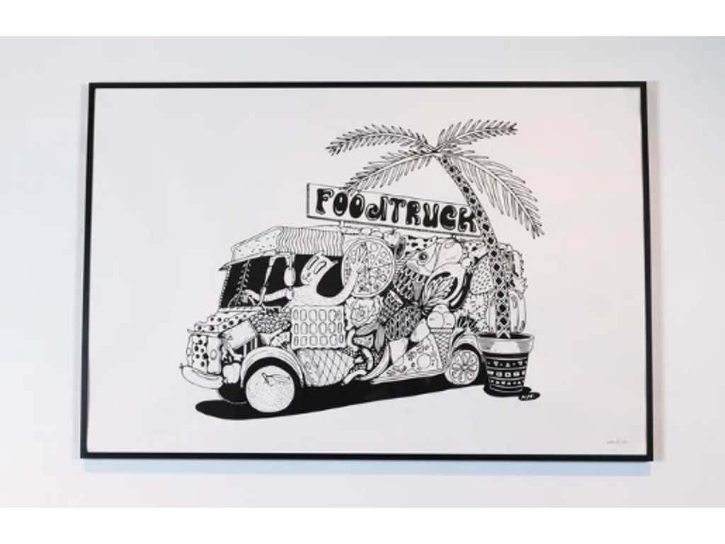 Food truck very large lithograph on only 10 copies