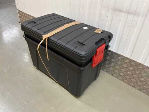 Plastic bakken op wielen (18x)