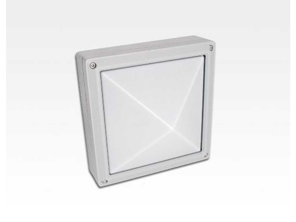 Package of 12 - 5W LED Wall/Ceiling Light White Square Pyramid DaylightW/ 6000-6500K 450lm 230VAC IP65 120Degree Wall Light Ceiling Light Aisle Light Fasade Light Entrance Light Outdoor Light Interior Light - SSAMLight
