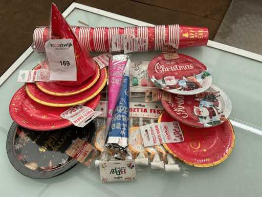 Party Weihnachten, Tischdekoration.