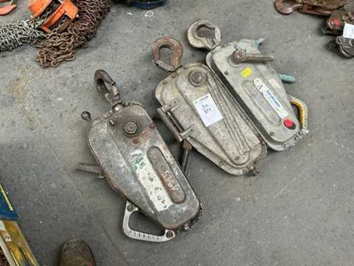 Diverse ridicări / tirfor cu frânghie de sârmă (3x)