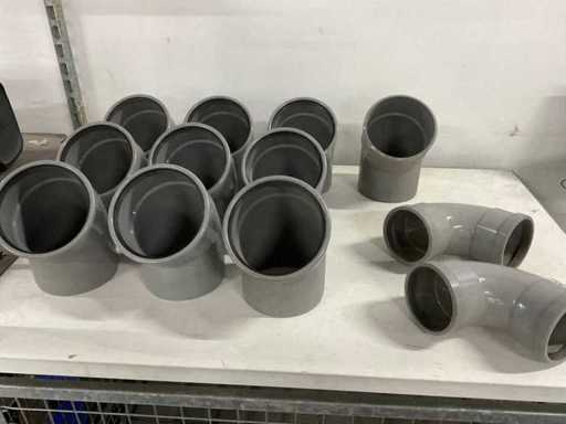 Dyka e Wavin - raccordi in PVC 160 e 110 mm (12x)