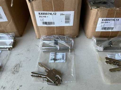 LC K480079L14 zamki cylindryczne 35/50 Lot, w tym 3 klucze