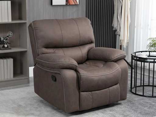 Fauteuil relax avec inclinaison manuelle et repose-pieds