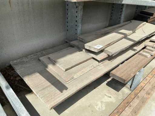 Hardhouten boomstambladen (6x)