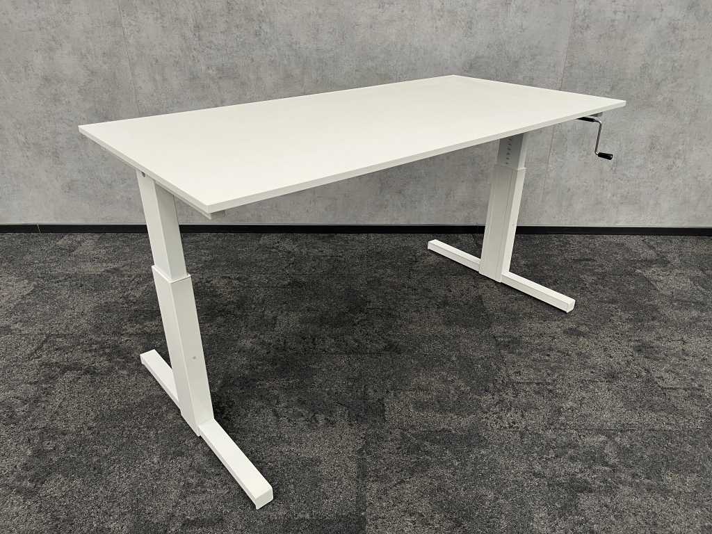 Voortman - bureau pendulaire réglable en hauteur 160x80 - blanc