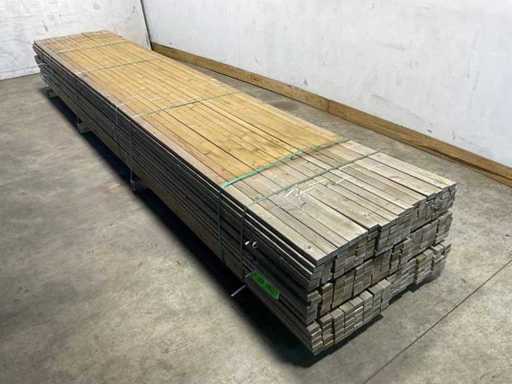 Vuren achterhout geïmpregneerd 450x5,5x2,8 cm (150x)
