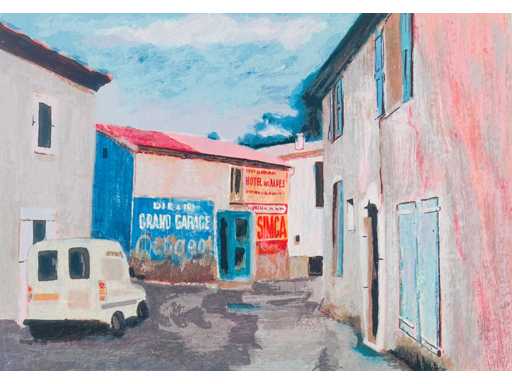 Willem Brauck - steeg - kleurenzeefdruk