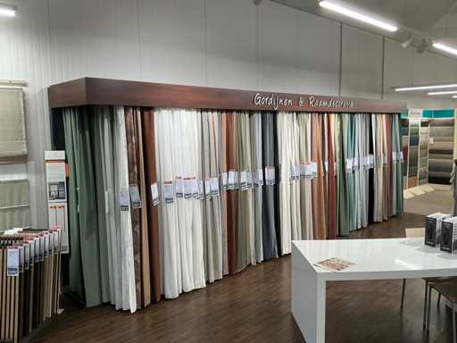 Winkelstelling met gordijnsamples