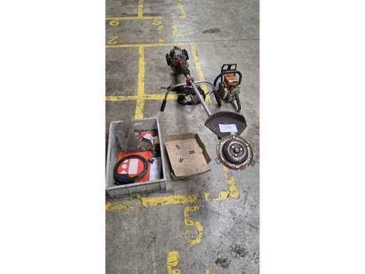 Débroussaille et tronçonneuse