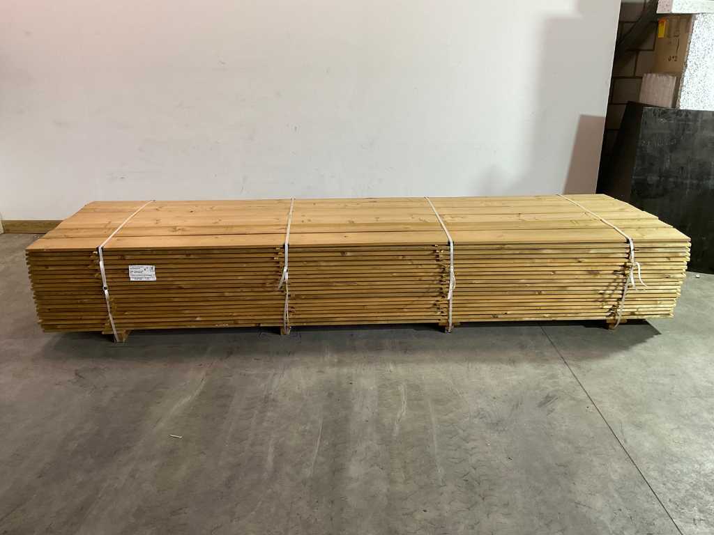 grenen plank geïmpregneerd 400x19.5x2 cm (45x)