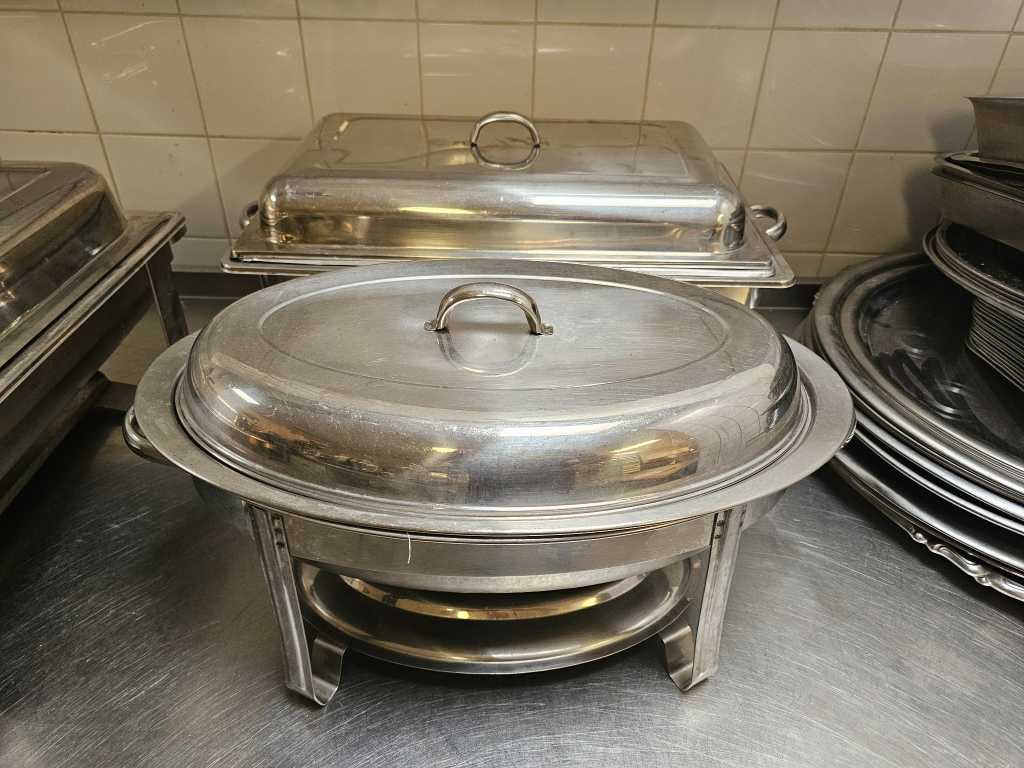 Chafing dish with inner tray (2x)