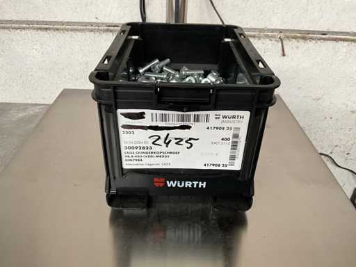 Würth 5,21 kg Vite a testata bassa M8 x 25 in scatola impilabile