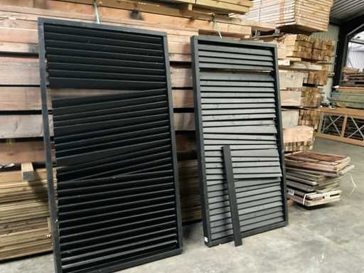 Douglas schwarz lackierter Verschlussbildschirm 120x225 cm (2x) 