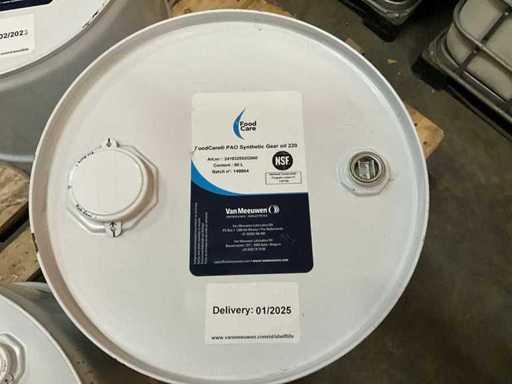 Foodcare synthetische tandwielolie 220 - 60 ltr. Drom (NIEUW)