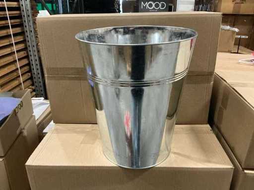 Dużo wiader na kwiaty paryski cynk Ø30xH35cm (13L) (300x)