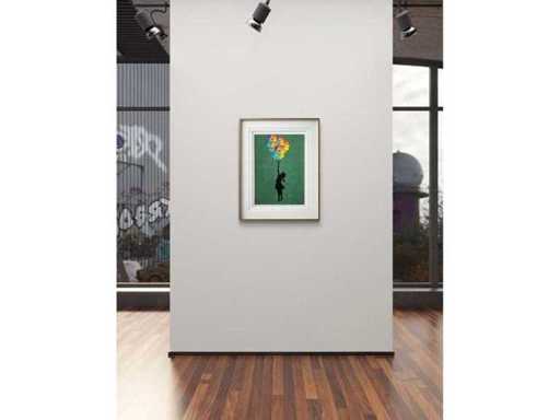 DEATH NYC : Banksy Girl with Murakami Balloon