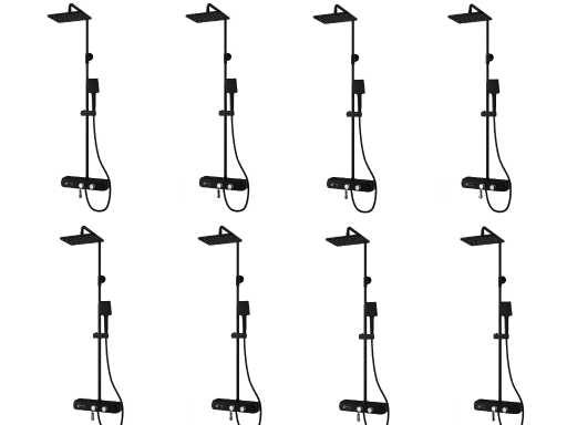 8x Mawialux thermostatic surface-mounted rain shower set - Digital display 