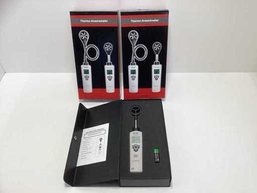 (2x) DT-318 Thermoanemometer – Digitalanzeige – K-Typ-Sensoren
