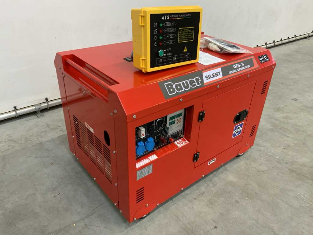 Bauer GFS-8 Diesel generator 8.8KW ATS