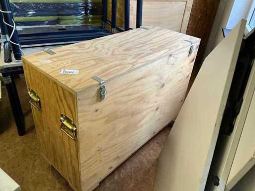 Ruedas de dos giratorias para madera de caja de transporte 135x54x100cm