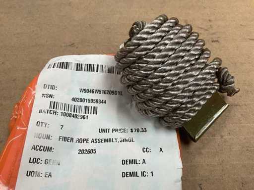 Fiber rope assembly (7x)