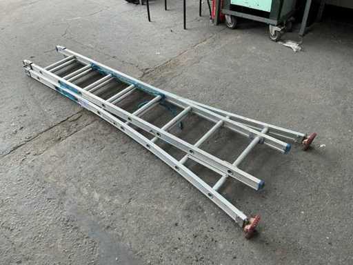 Solide 2x8 Aluminium Schuifladder