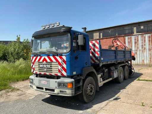 1998 MAN T33DF Truck + Atlas Loader Crane 16M + container